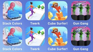 Stack Colors, Twerk, Cube Surfer, Gun Gang Mobile Rush Game ASMR iOS,Android Gameplay screenshot 2
