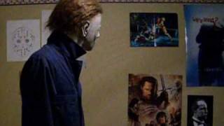 Michael Myers costume and F13 part 5 Jason mask.