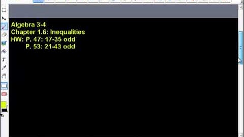 Algebra 3 4 Ch  1 6 Solving Inequalities