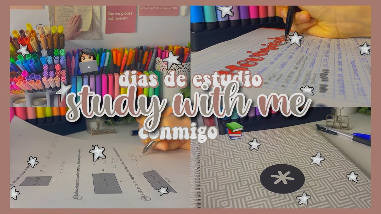 STUDY WITH ME - varios días de estudio conmigo 🤍
