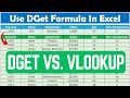 🔥 Use of DGET Formula Over VLOOKUP Formula In Excel
