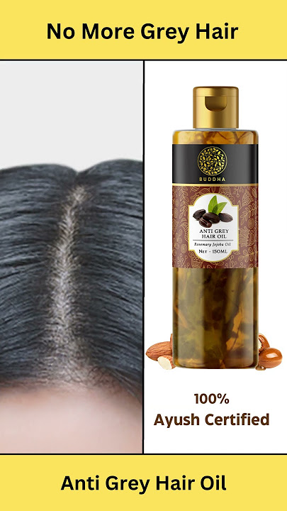 Grey Hair To Black Naturally - Buddha Natural Anti Grey Hair Oil #greyhair #hairoil #shorts #short