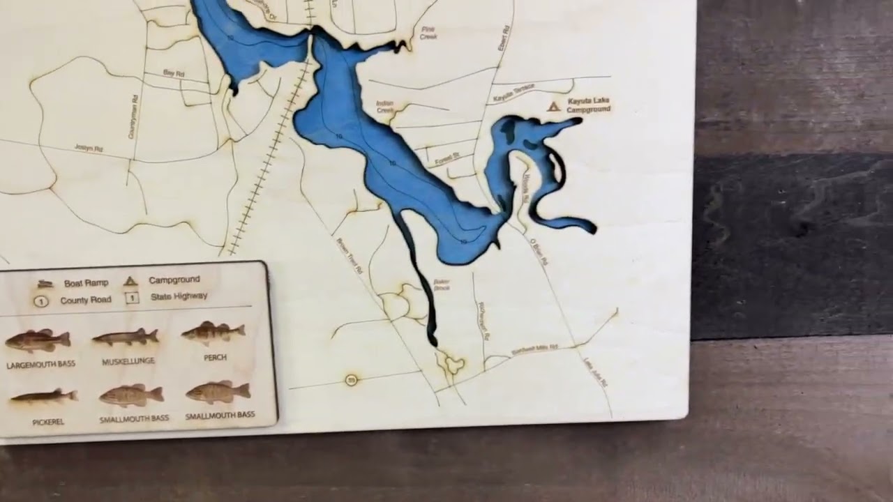 Kayuta Lake Engraved Map by Sportsman's Connection YouTube