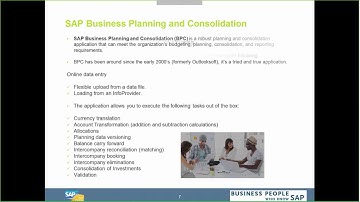 Webinar: Business Transformation with SAP BPC 10.1 Classic