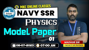 NAVY SSR MODEL PAPER 2023 | Agniveer Navy SSR Physics  Model Paper | Navy Question Paper 2023