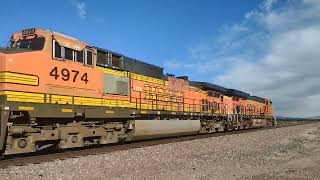 Very Fast EB BNSF Port Stack Train Feat GECX And Duo Rear DPUs In Daggett Ca! #bigbossrailfanner