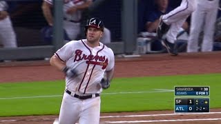 SF@ATL: Adams hammers two-run homer to right-center