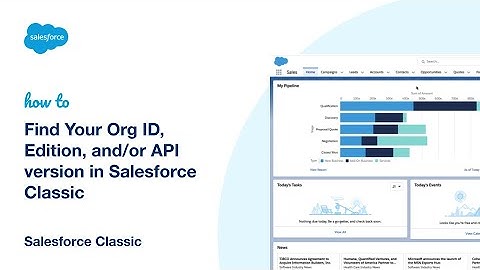 Find Your Org ID, Edition, and/or API version in Salesforce Classic | Salesforce