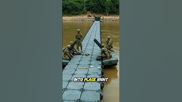 How Armies Build Bridges in Minutes       #MilitaryBridge, #FloatingBridge