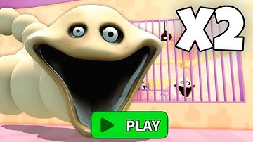 HUNGRY WORM PRISON RUN X2 SPEED! OBBY roblox Gameplay