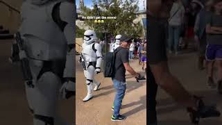 Hugs are back at Disney Parks! Stormtroopers didn’t get the memo! 😂😂 #Shorts #Disneyland #StarWars