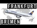 A320 Cockpit Flight Timelapse from FRANKFURT [FRA] to BREMEN [BRE] 350km