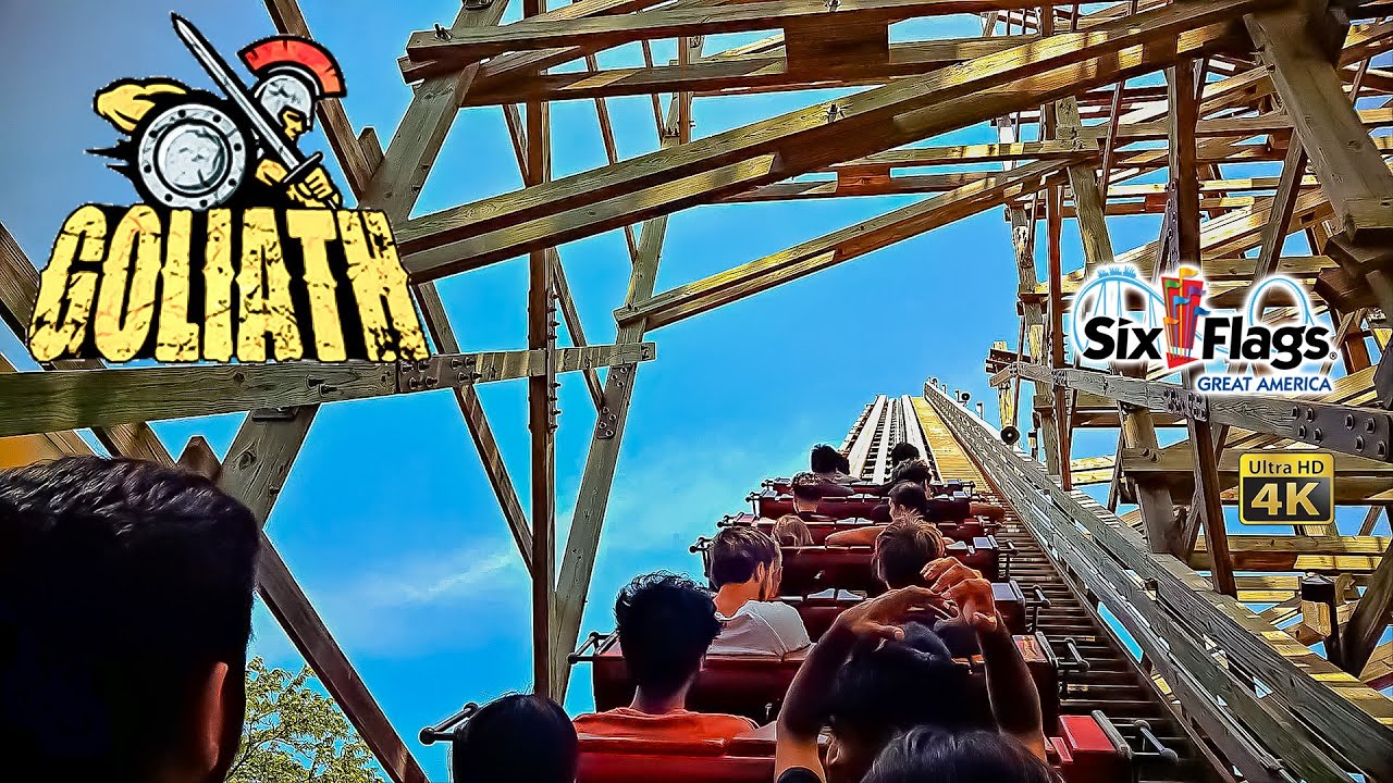 2025 Goliath Roller Coaster On Ride 4K POV Six Flags Great America