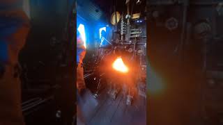 Loading Coal Into The Steam Locomotive Furnace