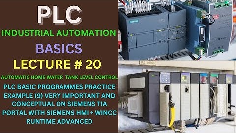 Automatic home water tank level control on Siemens Tia Portal with HMI Wincc RT Advanced