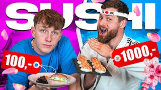 100kč vs 1000kč - KDO UDĚLÁ LEPŠÍ SUSHI? @Pimpscz