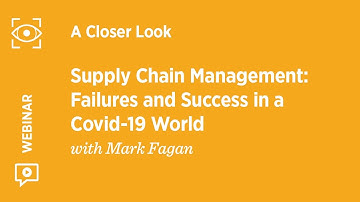 Supply Chain Management: Failures and Success in a Covid-19 World