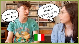 Italian conversation: Com'è vivere in una piccola cittadina in Italia secondo un 21enne? (Subs)