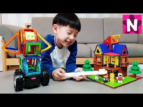 뉴욕이의 강아지를 내 맘대로! 맥포머스 매직월드 코딩블록 세트 입체자석 장난감 놀이 뉴욕이랑 놀자 MAGFORMERS MAGIC WORLD NY Toys