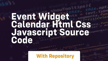 Event widget calendar html css javascript source code