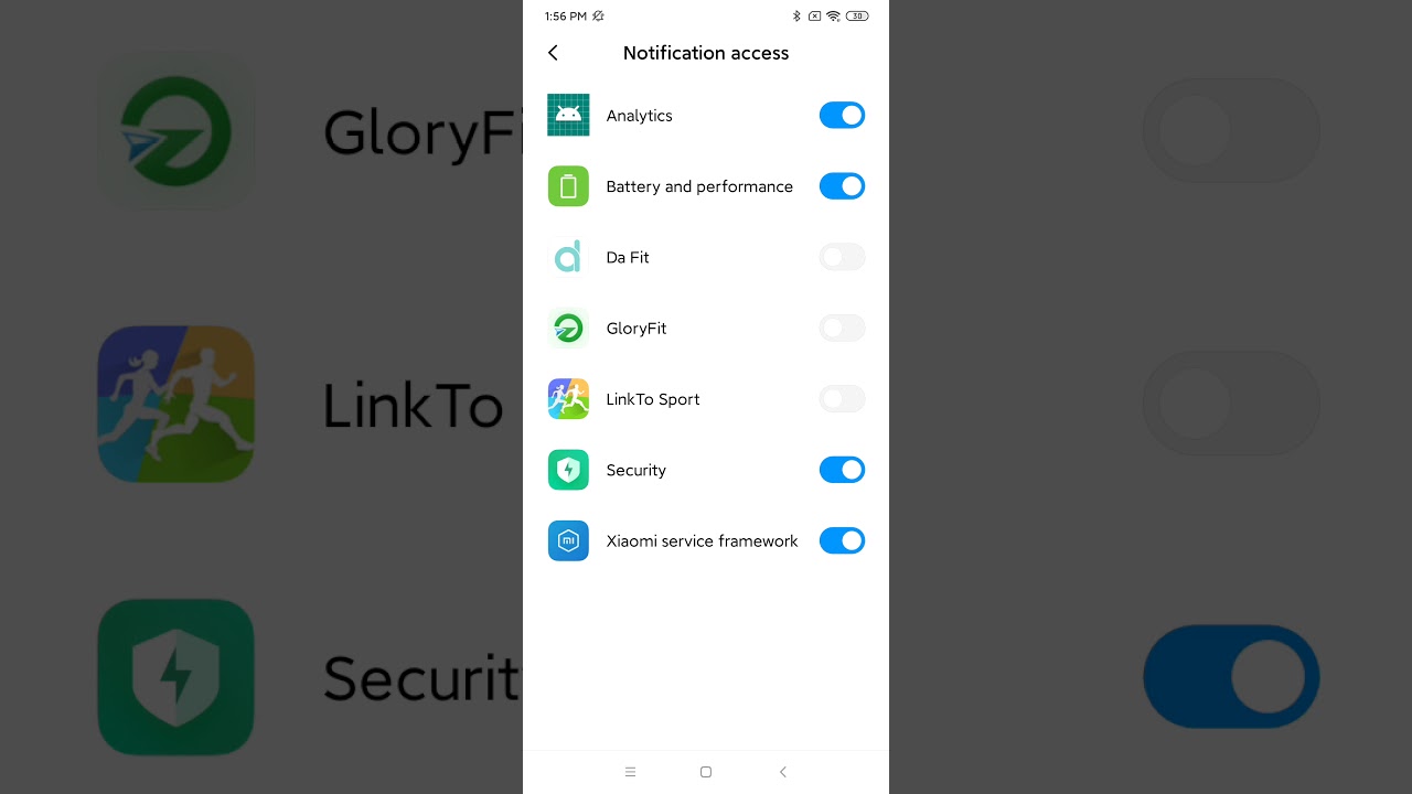 Sport notification usage settingsMI YouTube