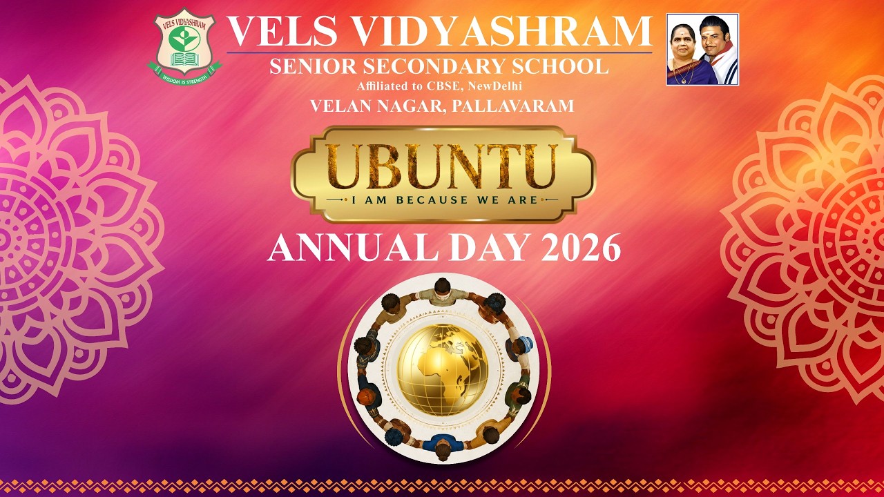 VELS VIDYASHRAM SENIOR SECONDARY SCHOOL | ANNUAL DAY Classes KG to 2 | 14-08-2026 Live 4.p.m onwards