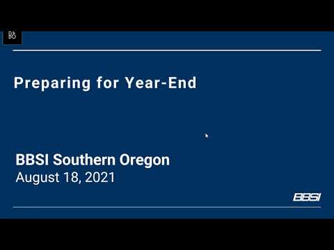 BBSI Payroll Webinar -- Planning for Year End