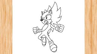 How to Draw Super Sonic Easy