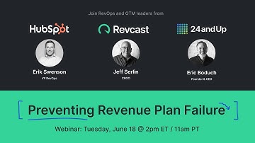 Prevent Revenue Plan Failure - RevOps Panel Discussion