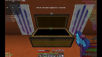 Crashing 2b2t by clicking on a chest (chat reaction at end)