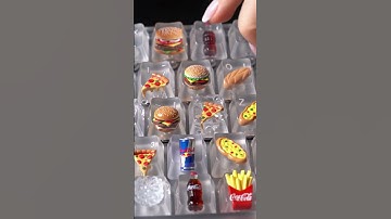 Keyboard ASMR AI relax With food 🍔 burger, 🍕 pizza, redbull, coc #asmr #asmrkeyboard #satisfying