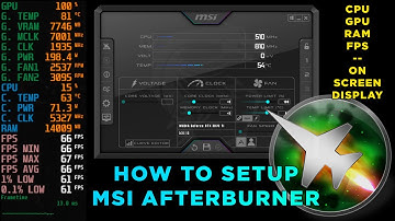How to Setup MSI Afterburner & On Screen Display | FPS, CPU, GPU USAGE & TEMERATURES