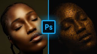 How to create golden text portrait effect in photoshop