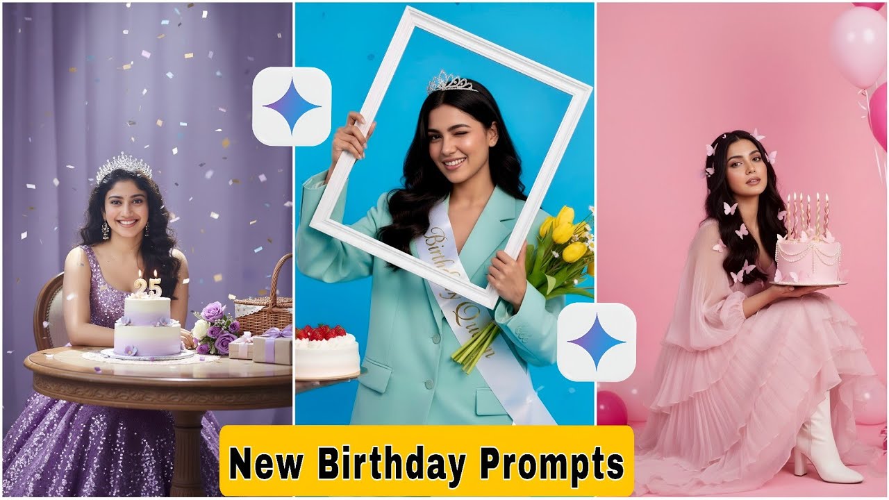 Birthday Ai Photo editing | Gemini Birthday prompt for girl | New Trending photo editing Gemini
