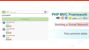 PHP MVC Framework - #48 - Building a Social Network - Post comments delete