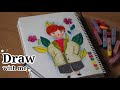 Soft Pastel Drawing – Cute Character Illustration | Draw With Me (No Talking, Relaxing Music)