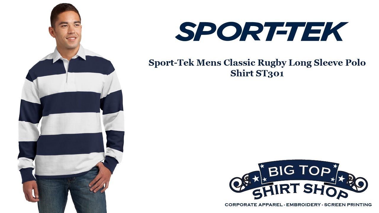 Sport-Tek Classic Long-Sleeve Rugby Polo