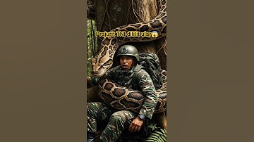 Detik-detik Prajurit TNI Dililit Ular Piton Raksasa di Tengah Hutan😱🔥‼️ #shorts#tni#viral#trending