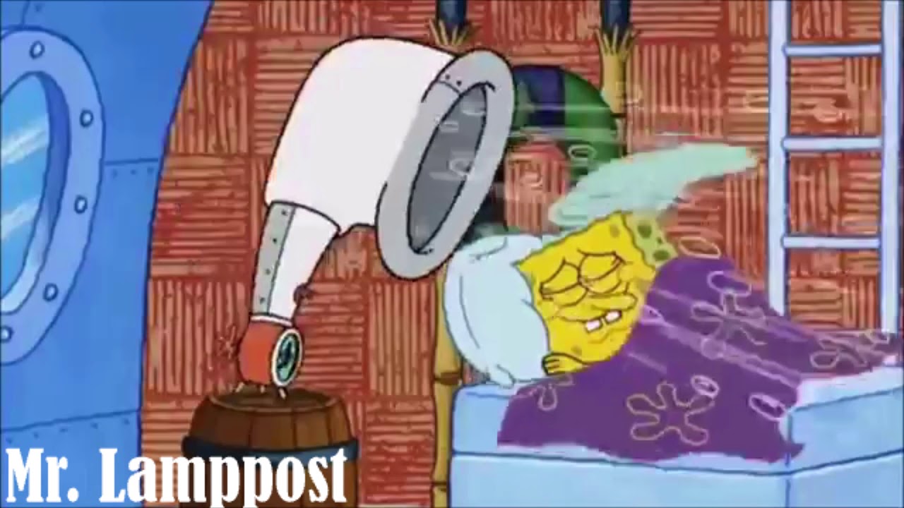 spongebob alarm clock popup