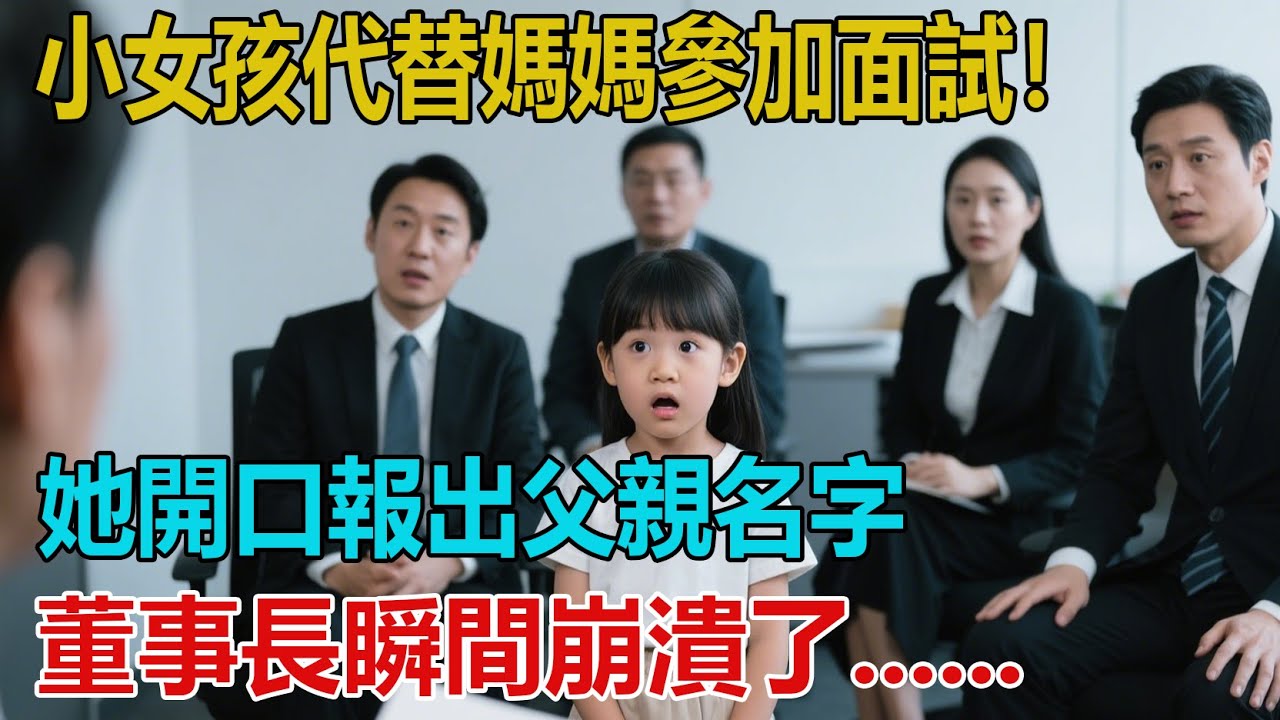 女孩代替媽媽參加面試！她開口報出父親名字，董事長瞬間崩潰了...