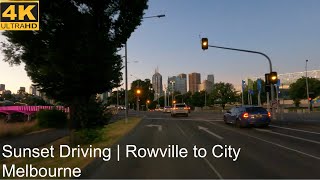 Sunset Driving | Rowville to City | Melbourne Australia | 4K UHD