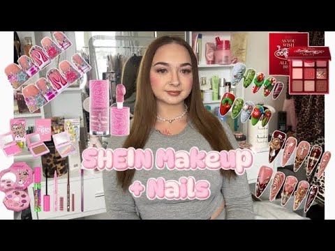 CHEAP SHEIN Makeup Haul 💄 + Press-On Nails | Budget Beauty Finds!