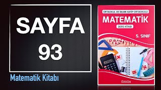 5 Sınıf Matematik Ders Kitabı Özgün Yayin Sayfa 93 Cevapları