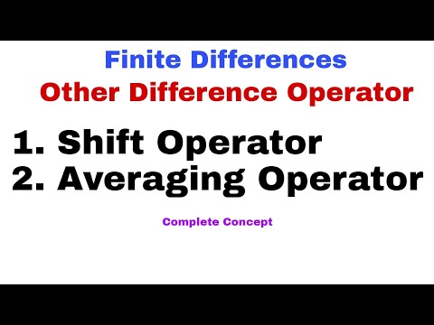 64. Shift Operator | Averaging Operator | Complete Concept