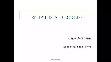 DECREE || DEFINITION || CPC, 1908