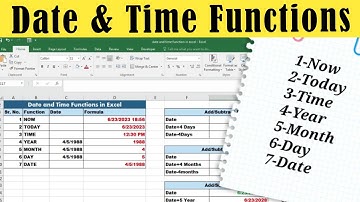 Mastering Date and Time Functions in Excel: TODAY, NOW, DATE, TIME, and Calculations