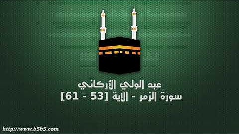 عبد الولي الأركاني - سورة الزمر - الآية [53 - 61]
