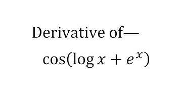 Class 12 Ex 5.4 Q10 derivative of cos(logx+e^x)