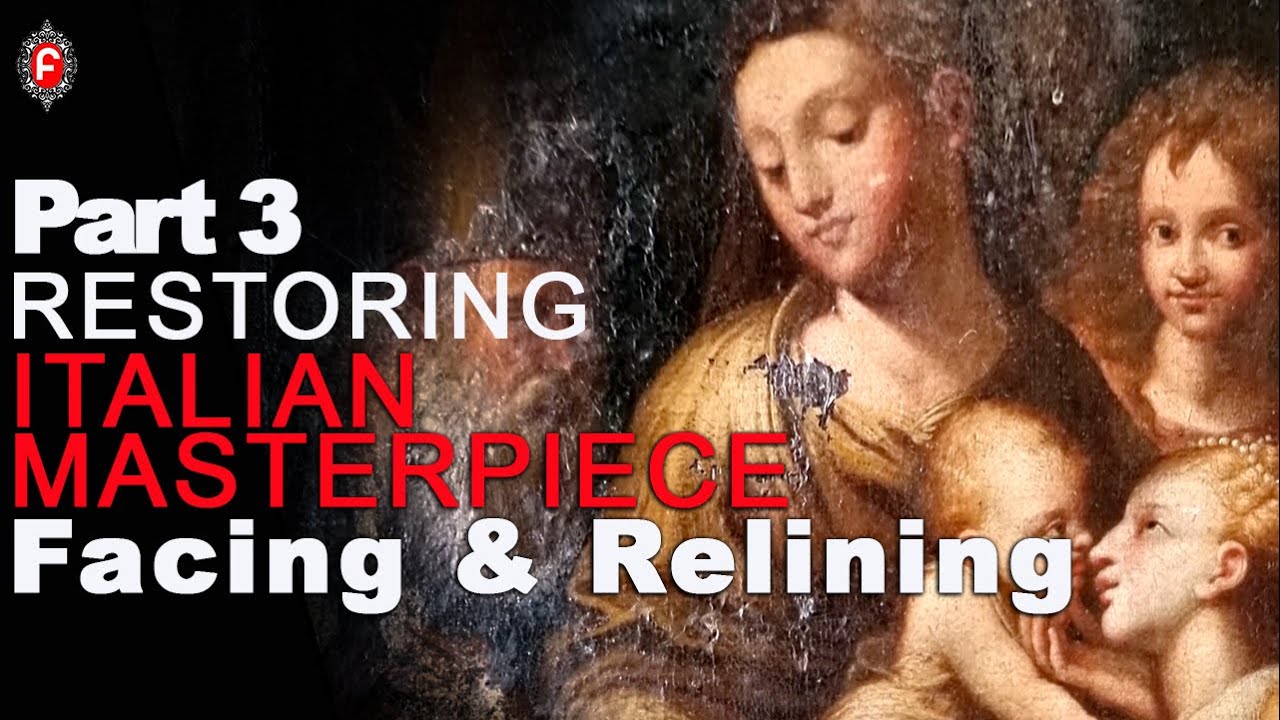 Painting RESTORATION, Applying New Linen to Old Painting