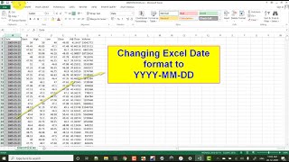 Постоянное изменение формата даты в Excel на ГГГГ ММ ДД
